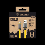 Tactical Fat Man 2.0 datu pārraides un uzlādes vads | USB-A uz USB-C | 60W | 1m | dzeltens