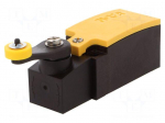 Limit switch | lever R 27mm, plastic roller &Oslash;14mm | NO + NC | 6A