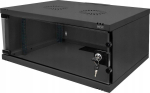 Seinariiul 19" 4U, SOHO 241 x 540 x 400 mm, kandev&otilde;ime 60kg, uksega klaas, kokkupanemata, Black