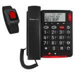Lauatelefon Amplicomms Amplicomms BigTel 50 Alarm Plus &ndash; analoogtelefon &ndash; Dark &ndash; v&otilde;imendatud heli +40dB &ndash; 90dB helin