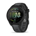Garmin Forerunner 165 (Black/dunkelGray, 20 mm, Silikon-Armband)
