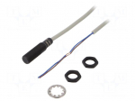 Sensor: inductive | Output conf: 2-wire NO | 2mm | 12&divide;24VDC | M12 | IP67