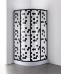 Du&scaron;inurk Gotland Honeycomb 90X90X195, poolring, madal (15cm) alus, must profiil