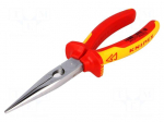 Pliers | insulated,cutting,elongated | steel | 200mm