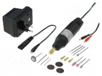 Drill with accessories | 12000&divide;20000rpm | 45W | 12&divide;18VDC | 0.3&divide;3.2mm