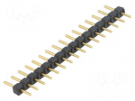 Pin header | pin strips | male | PIN: 16 | straight | 2.54mm | THT | 1x16