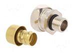 Straight terminal connector | Thread: metric,outside | brass | IP65