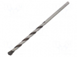 Drill bit | for concrete | &Oslash;: 1/4",6,5mm | L: 150mm | metal | blister