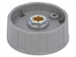 Knob | without pointer | ABS | &Oslash;shaft: 6mm | &Oslash;40x15.5mm | grey