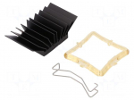 Heatsink: extruded | grilled | BGA | black | L: 29mm | W: 29mm | H: 14.5mm