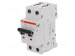 Circuit breaker | 400VAC | Inom: 0.5A | Poles: 2 | DIN | Charact: C | 6kA