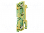 Splice terminal: rail | 2.5mm2 | ways: 1 | terminals: 2 | yellow-green
