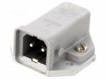 Connector: rectangular | ST | socket | male | PIN: 2 | tinned | IP54 | 16A