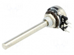 Potentiometer: shaft | single turn | 10k&Omega; | 200mW | THT | 6mm | metal