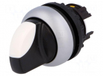 Switch: rotary | Stabl.pos: 1 | 22mm | white-black | Illumin: none | IP66
