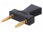 Stackable safety shunt | 10A | black | Plating: gold-plated | 30.4mm