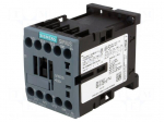Contactor: 3-pole | NO x3 | Auxiliary contacts: NC | 24VDC | 7A | 3RT20