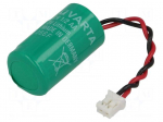 Battery: lithium | 3V | 1/2AA,1/2R6 | leads with plug | &Oslash;17.5x27mm