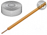 Wire | stranded | Cu | 1x0,25mm2 | PVC | orange | 100V | -10&divide;85&deg;C | 10m