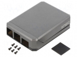 Enclosure: for computer | Raspberry Pi 4 B | aluminium | grey