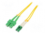 Fiber patch cord | LC/APC,SC/APC | 2m | 9/125um | LSZH | green | yellow