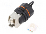 Connector: RJ45 | socket | Cat: 6a | shielded | 8p8c | RJ45 socket | IP68