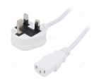 Cable | 3x0.75mm2 | BS 1363 (G) plug,IEC C13 female | PVC | 1.8m