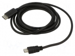 Cable | DisplayPort plug,HDMI plug | PVC | 3D,Full HD 1080p | 3m