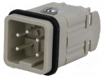 Connector: HDC | contact insert | male | 10A | 230V | PIN: 5 | 4+PE