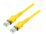 Patch cord | S/FTP | Cat: 6a | stranded | Cu | 1m | PUR | yellow | 27AWG