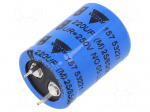 Capacitor: electrolytic | SNAP-IN | 220uF | 250VDC | &Oslash;22x30mm | &plusmn;20%