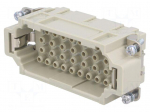 Connector: HDC | contact insert | male | 16A | 500V | Han&reg; EE | PIN: 32