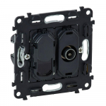 Star male TV socket + RJ45 Cat. 6 UTP Valena InMatic