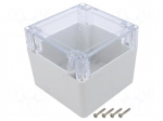 Enclosure: multipurpose | X: 105mm | Y: 105mm | Z: 90mm | ZP | ABS | gasket