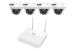 UNV 2MP 4 kanālu WiFi videonovēro&scaron;anas komplekts (NVR + 4 kupola kameras)