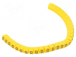 Marker: cable | Marking: R | 2.5&divide;5mm | PVC | yellow | leaded | PA-1 | L: 3mm