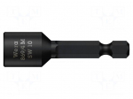Screwdriver bit | 6-angles socket | Socket size-inch: 1/4"