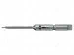 Screwdriver bit | Torx&reg; | TX03 | Socket size: 4mm | Overall len: 44mm