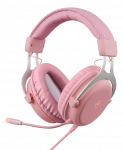 Stereo headset DELTACO GAMING PH85, 57mm element, LED, pink / GAM-030-P