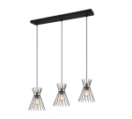 Trio Rod piekarama lampa 3-pc E27 black/gold brushed steel R31533080 4017807576771