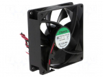 Fan: DC | axial | 12VDC | 92x92x25mm | 58.45m3/h | 37.9dBA | ball | 24AWG
