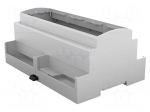 Enclosure: for DIN rail mounting | Y: 90.5mm | X: 142.3mm | Z: 62mm