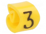 Markers | Marking: 3 | 2.5&divide;5mm | PVC | yellow | -30&divide;60&deg;C | leaded | PA-1