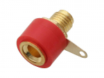&Uuml;hendused // Different Audio, Video, Data connection plug and sockets // 9721#                Gniazdo banan złote małe czerwone