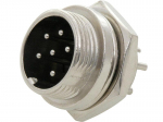 CB, VHF, UHF, PMR raadiod, antennid ja tarvikud // Raadiosaatjate antennikaablid // 24-770# Gniazdo cb mikrofonowe 6pin do obudowy