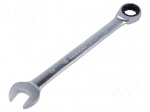Wrench: combination spanner | rattle,with joint | 19mm | L: 247mm