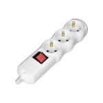 Uued tooted // Rozgałęźnik z wyłącznikiem 3x2P+Z Schuko, biały