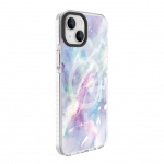 Back panel cover Evelatus Apple iPhone 15 Plus PC+TPU With MagSafe Customized Print Marble Purple