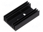 Heatsink: extruded | flat | TO220 | black | L: 50mm | W: 29mm | H: 12mm