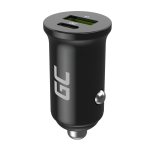 Green Cell Autoladeger&auml;t 38W GC PowerRide Nano38 mit USB-C USB-A Power Delivery und Ultra Charge Schnellladung